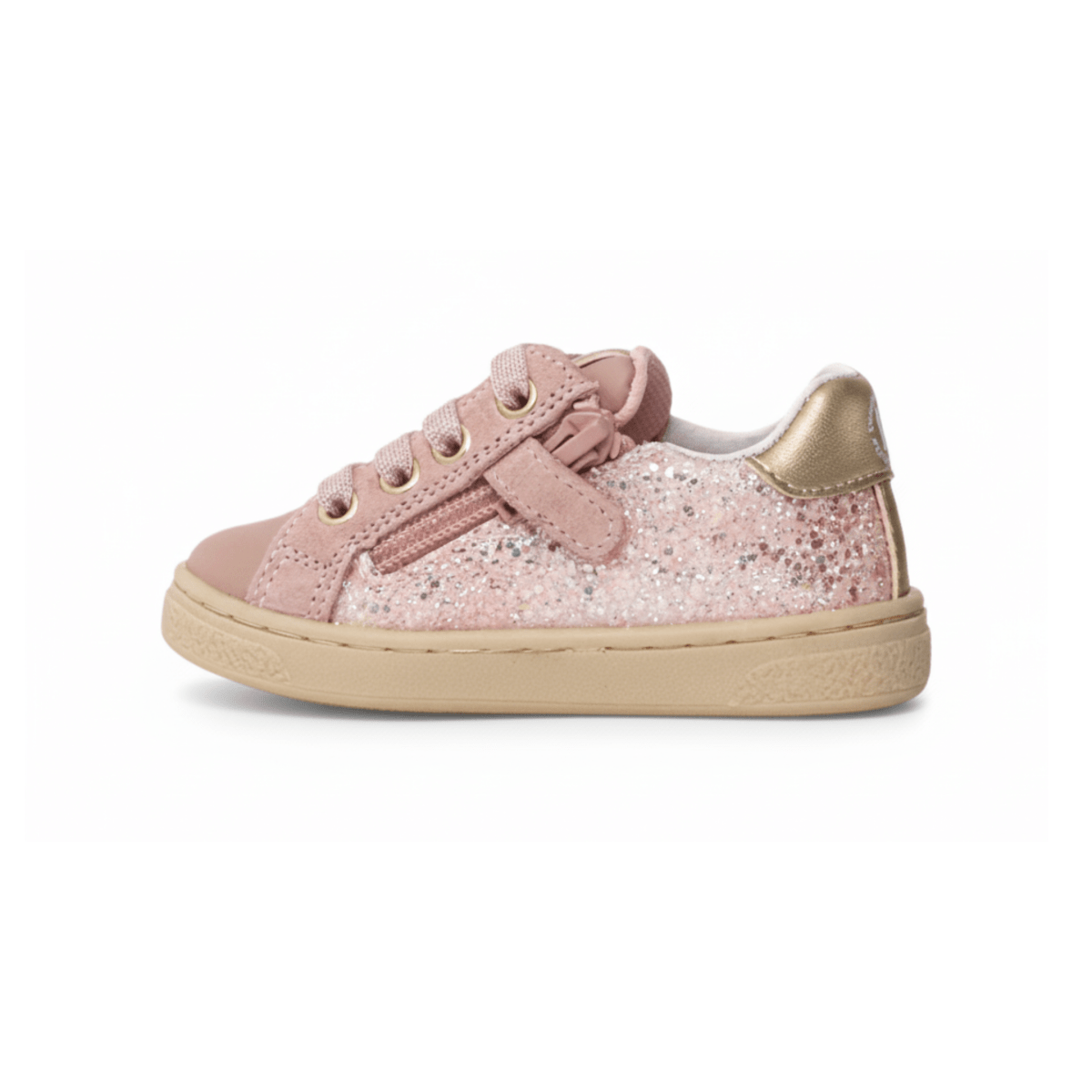 Naturino Toddlers (Sizes 33 - 35) Pinn Zip Pink/Gold/Glitter - 1093872 - Tip Top Shoes of New York