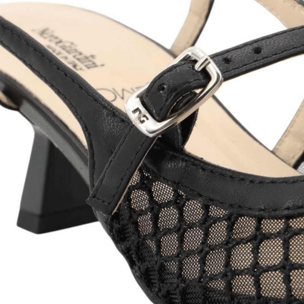 Nero Giardini Women's E615473D Black Mesh/Nappa - 9031421 - Tip Top Shoes of New York