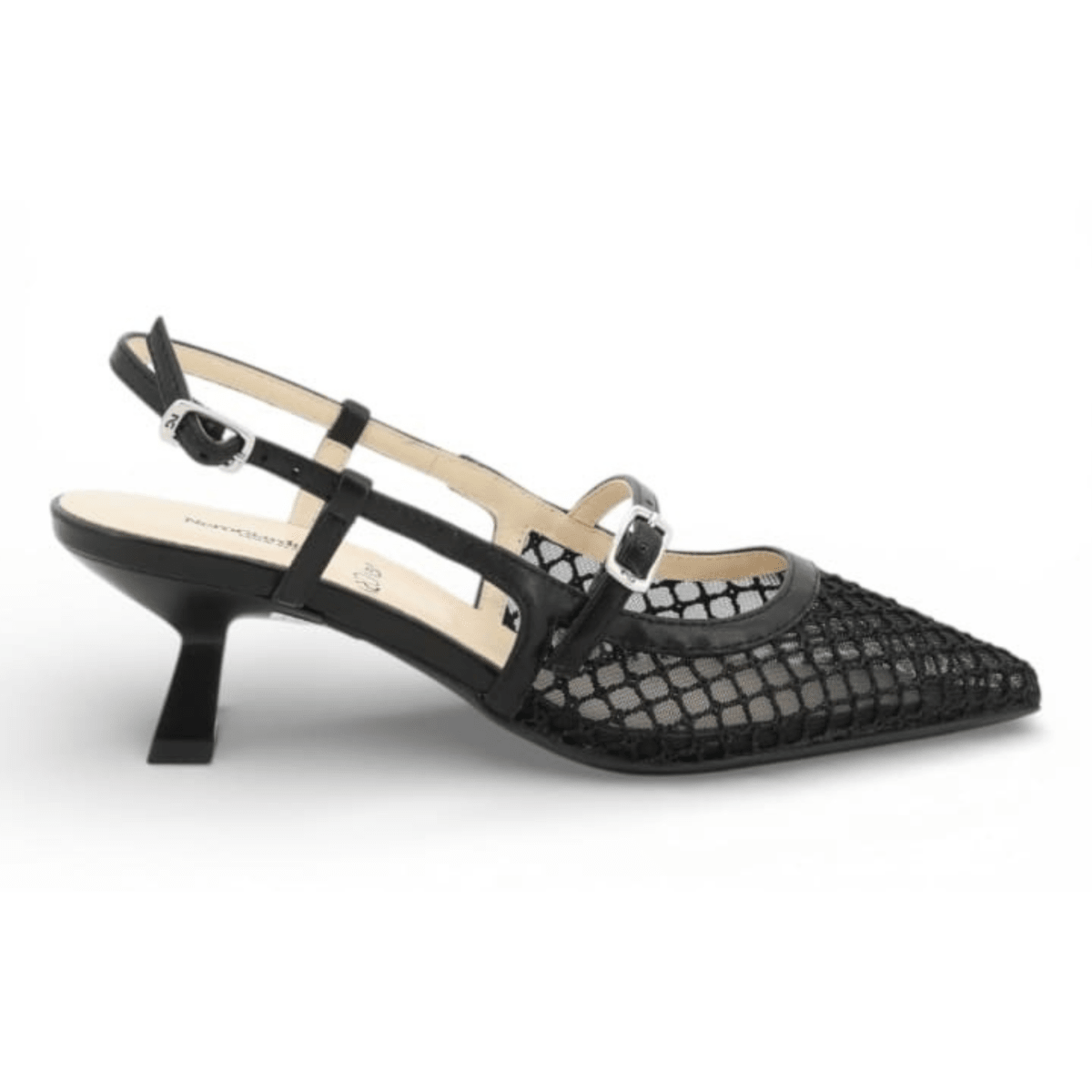 Nero Giardini Women's E615473D Black Mesh/Nappa - 9031421 - Tip Top Shoes of New York