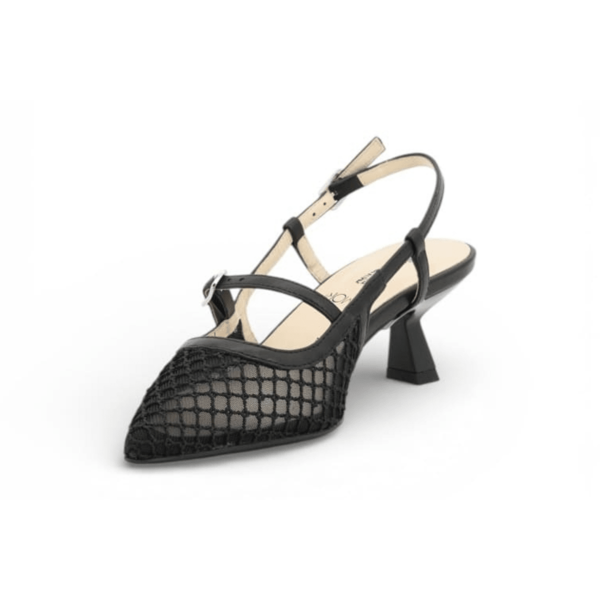 Nero Giardini Women's E615473D Black Mesh/Nappa - 9031421 - Tip Top Shoes of New York