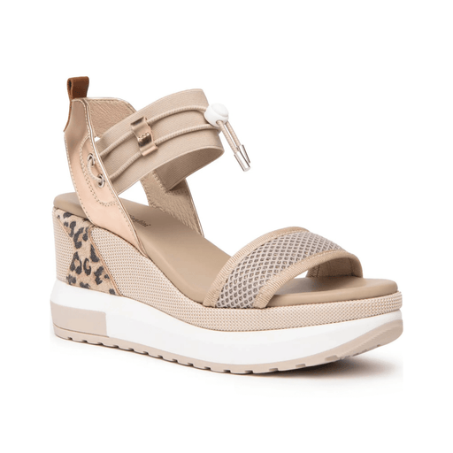 NeroGiardini Women's E3 07750 D Nude/Leopard/Rose Gold - 9022806 - Tip Top Shoes of New York