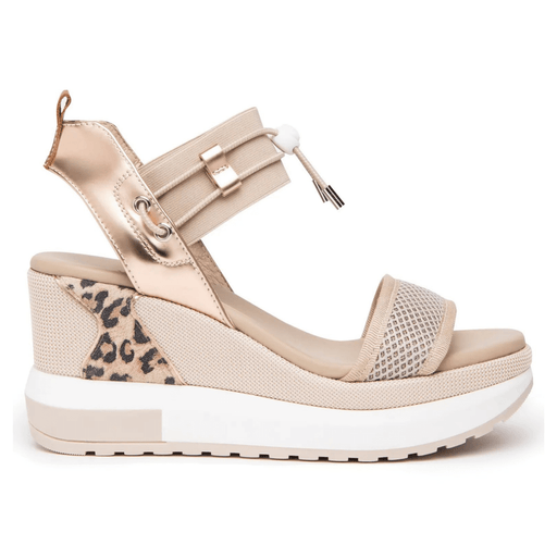 NeroGiardini Women's E3 07750 D Nude/Leopard/Rose Gold - 9022806 - Tip Top Shoes of New York