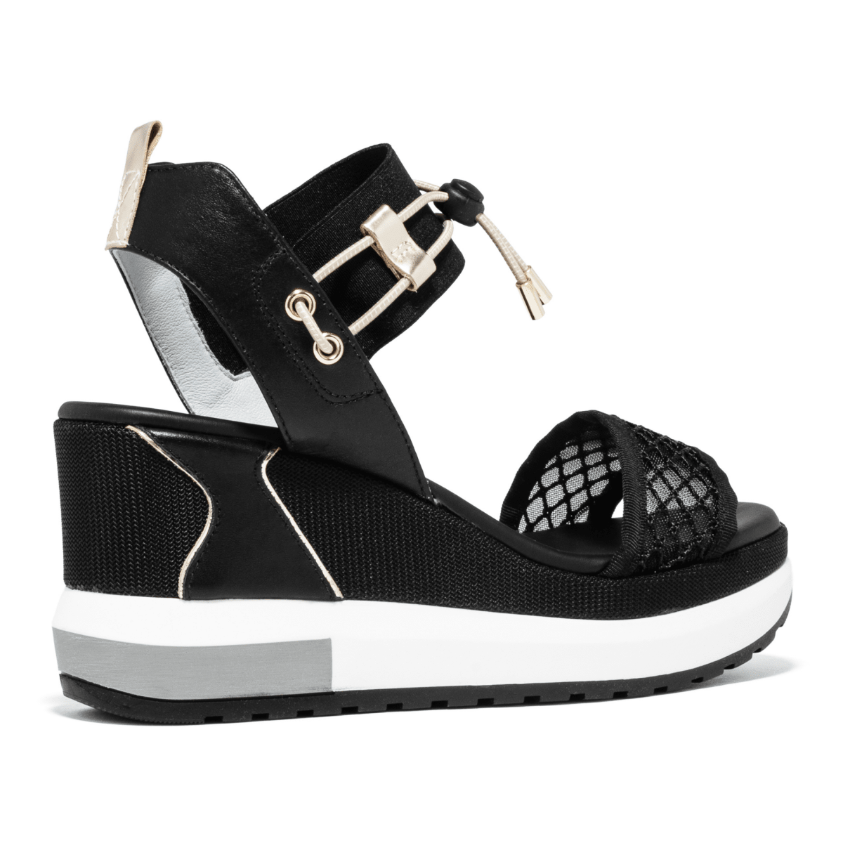 NeroGiardini Women's E616055D Black Mesh Leather - 9031405 - Tip Top Shoes of New York