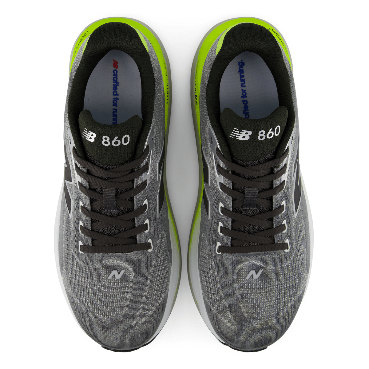 New Balance Men's Fresh Foam X 860v15 M8604OB Slate Grey/Alkaline Green - 11026600 - Tip Top Shoes of New York