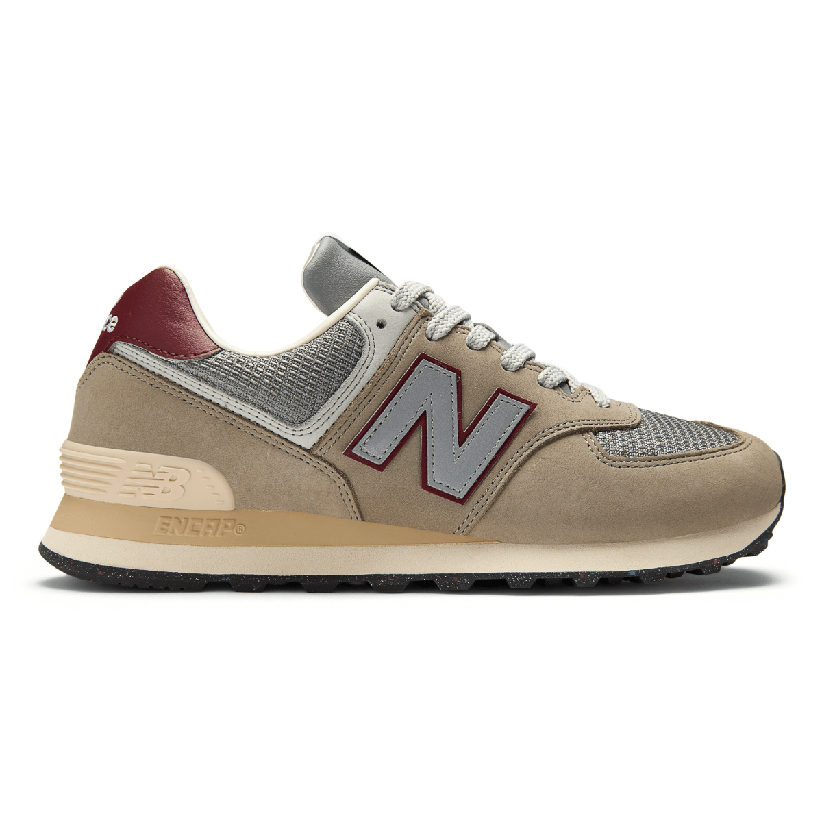 New Balance Men's U574KSKB Arid Stone/Monarch Burgundy - 11002938 - Tip Top Shoes of New York