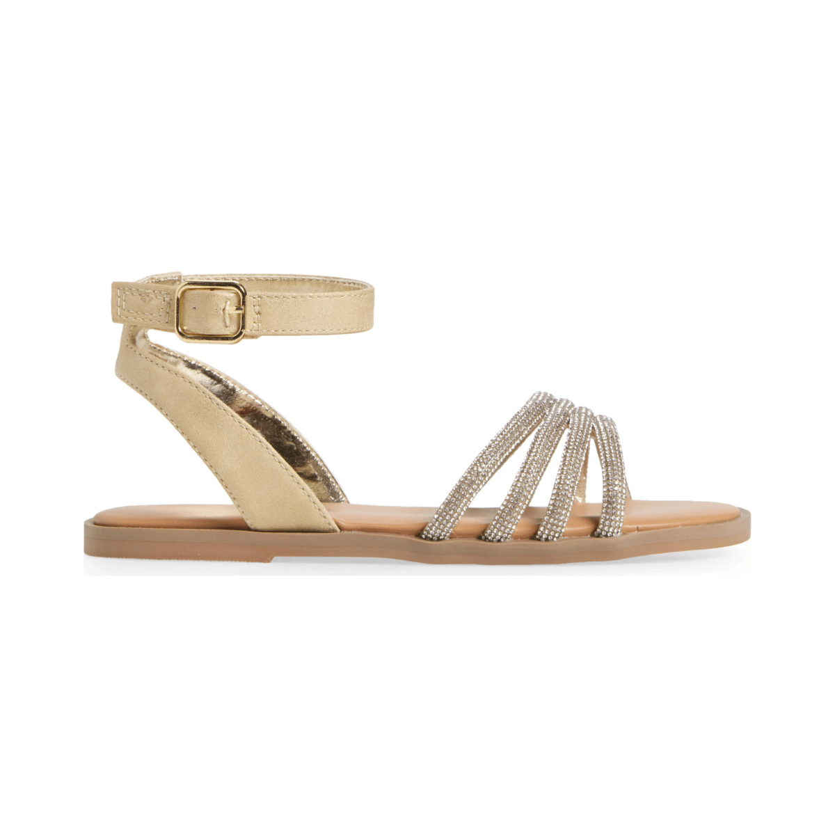 Nina Girls' Lois Rhinestones/Light Gold Metallic - 1092770 - Tip Top Shoes of New York