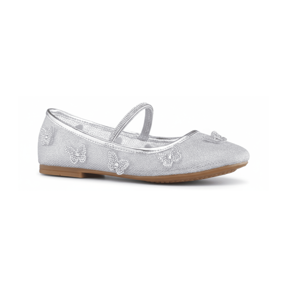 Nina Girls Noula Silver Mesh Butterfly - 1106697 - Tip Top Shoes of New York