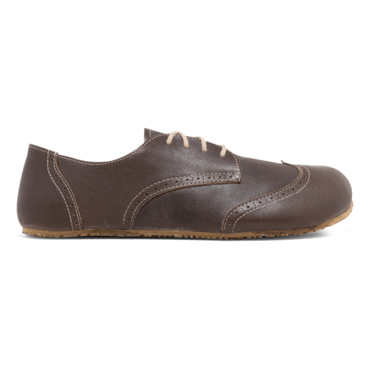 No - Nonsense Barefoot Men's O2 Broque Wingtip Chocolate Brown - 9027917 - Tip Top Shoes of New York