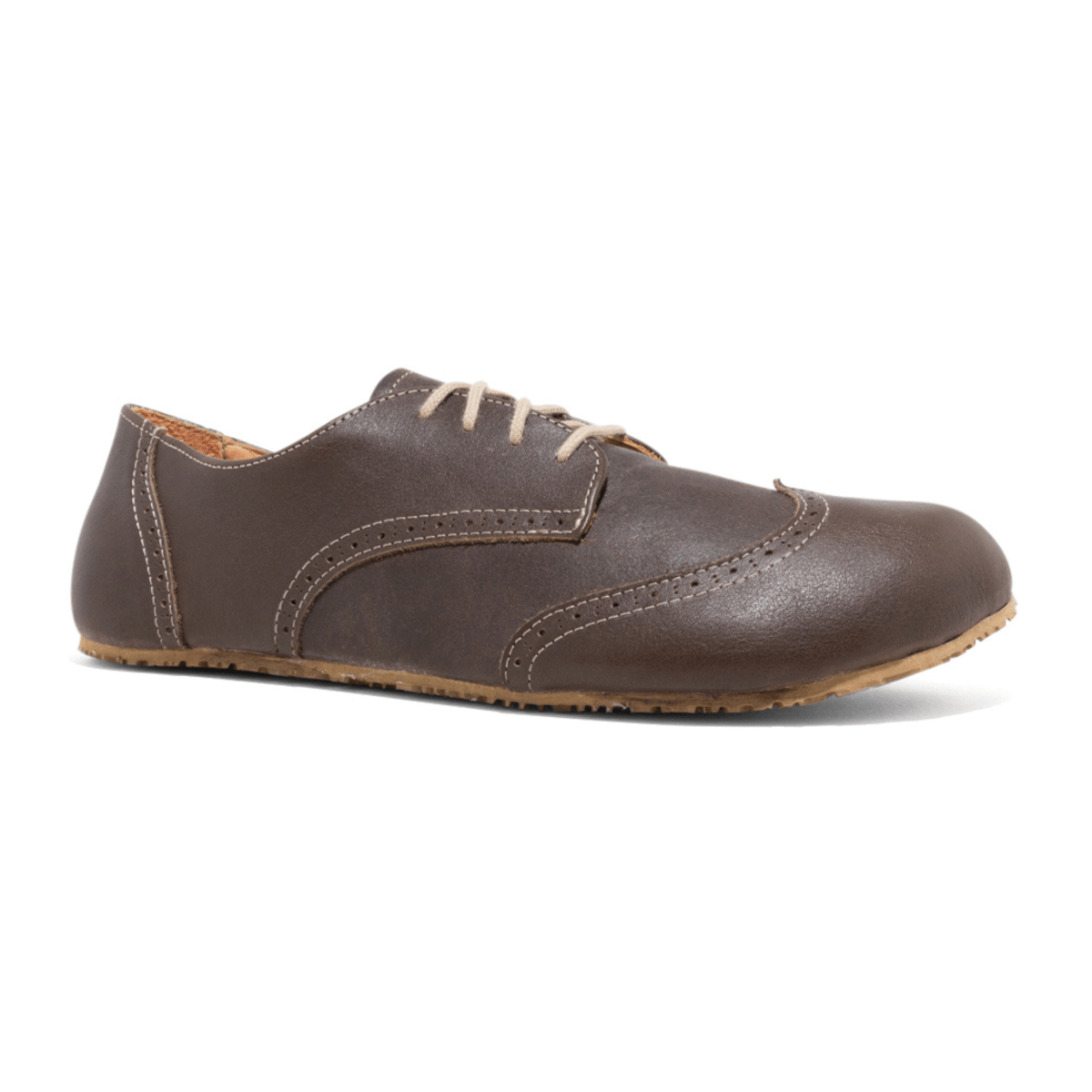 No - Nonsense Barefoot Men's O2 Broque Wingtip Chocolate Brown - 9027917 - Tip Top Shoes of New York