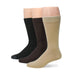 No Nonsense Men's Sesame/Burgundy/Black Cotton Crew Dress Socks 3 Pack - 9019302 - Tip Top Shoes of New York