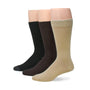 No Nonsense Men's Sesame/Burgundy/Black Cotton Crew Dress Socks 3 Pack - 9019302 - Tip Top Shoes of New York