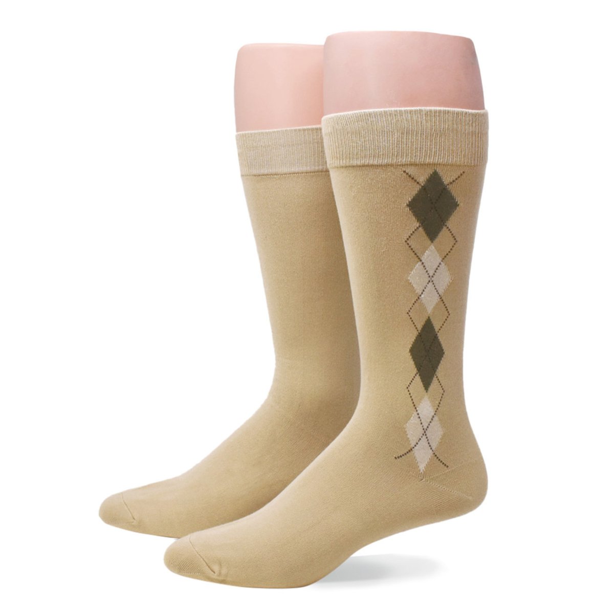 No Nonsense Men's Super Soft Argyle Crew Dress Socks Sesame 2 - Pack - 9019308 - Tip Top Shoes of New York