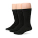 No Nonsense Men's True Black Cotton Crew Dress Socks 3 Pack - 9019304 - Tip Top Shoes of New York