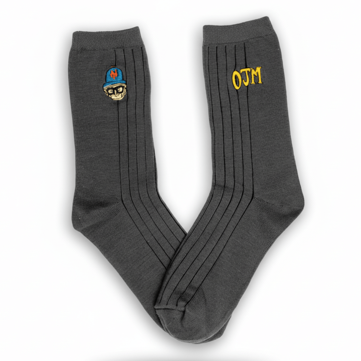 Old Jewish Men Men's Big Head Dress Socks Dark Grey - 11025707 - Tip Top Shoes of New York