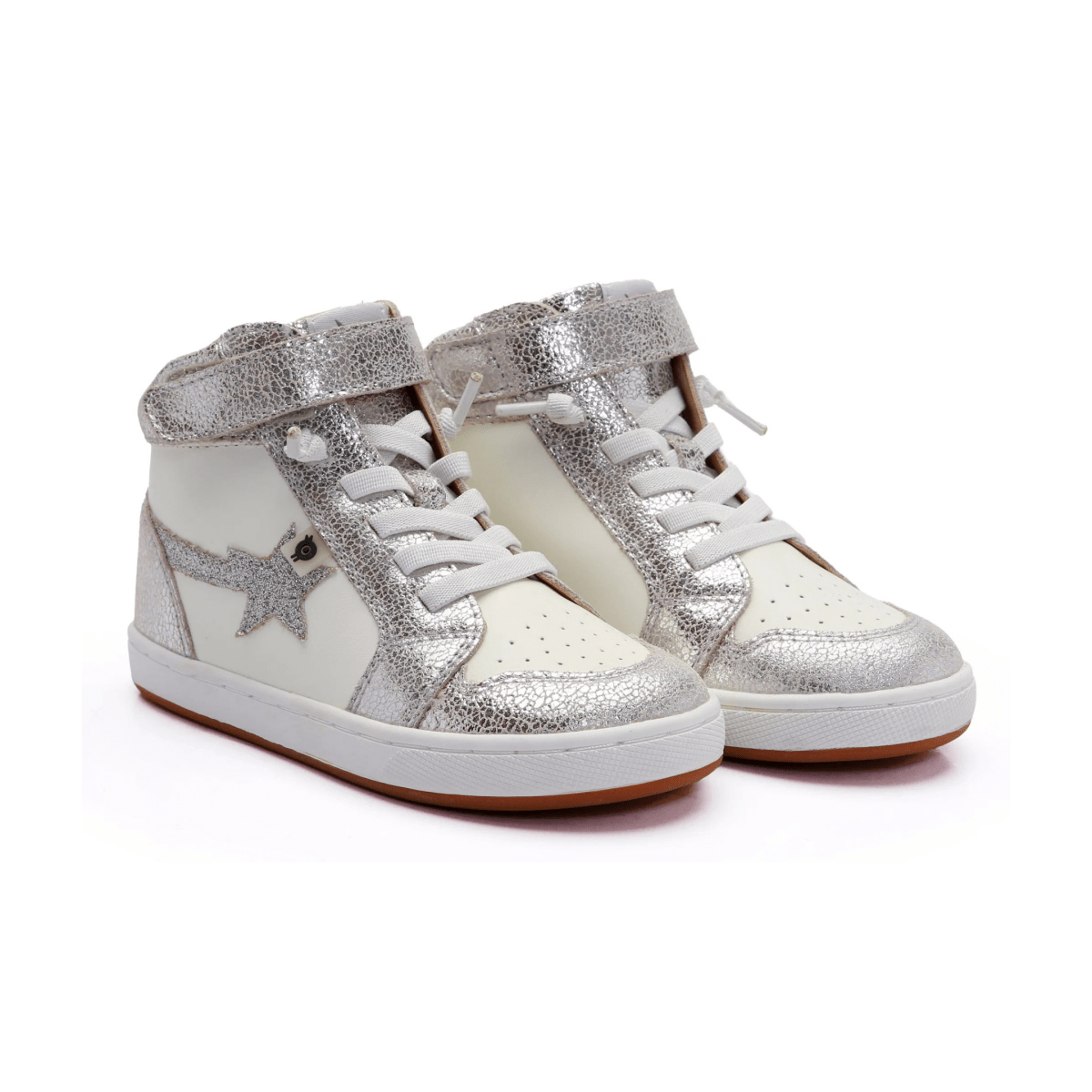 Old Soles Toddlers (Sizes 26-31) 1007 Team Star White/Silver Crackle - 1111861 - Tip Top Shoes of New York