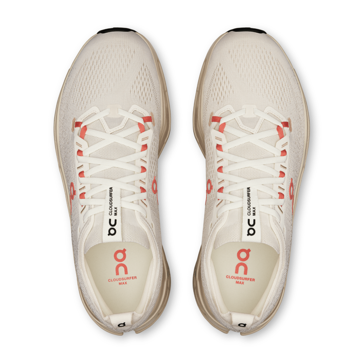 On Running Women's Cloudsurfer Max Ivory/Salmon - 10066152 - Tip Top Shoes of New York