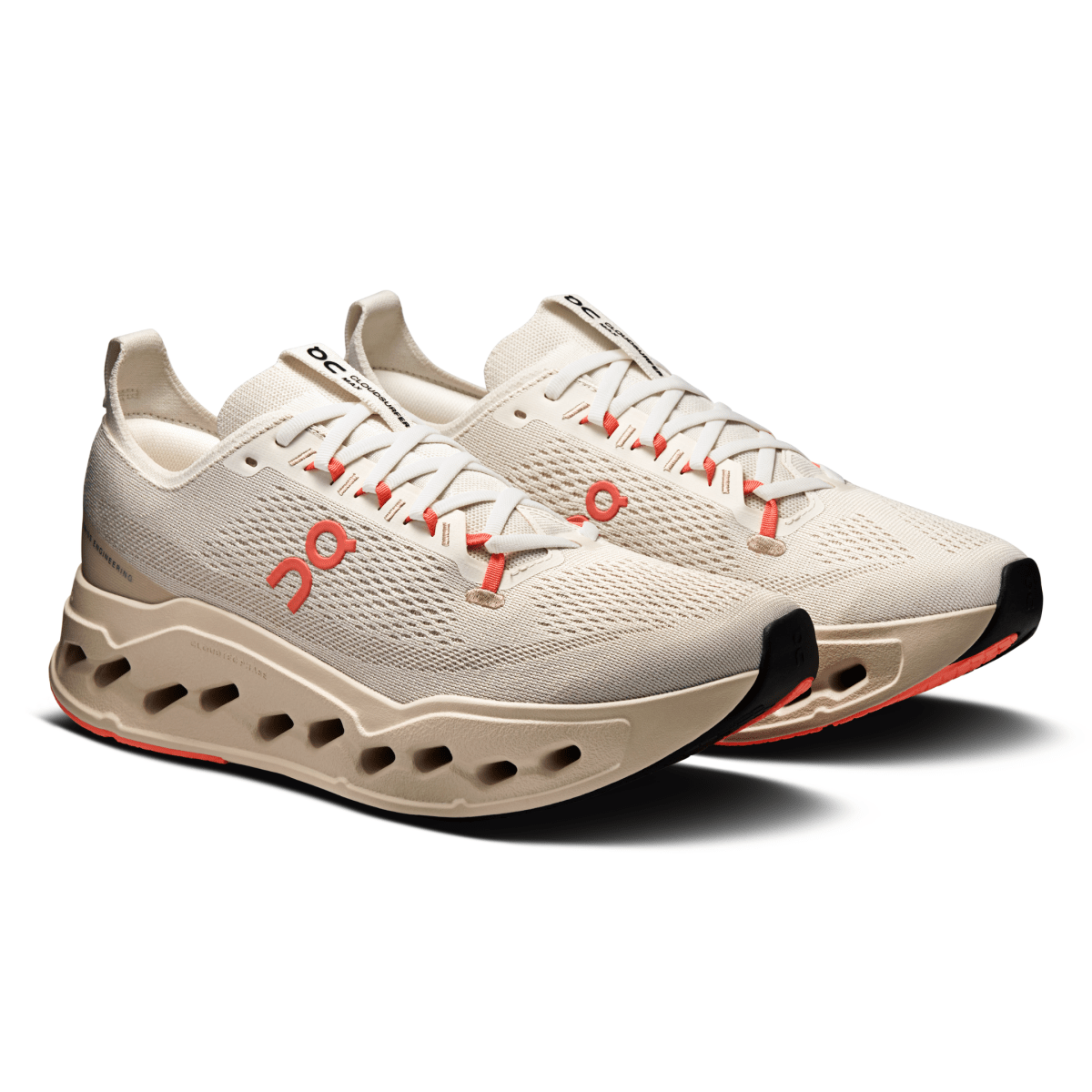 On Running Women's Cloudsurfer Max Ivory/Salmon - 10066152 - Tip Top Shoes of New York