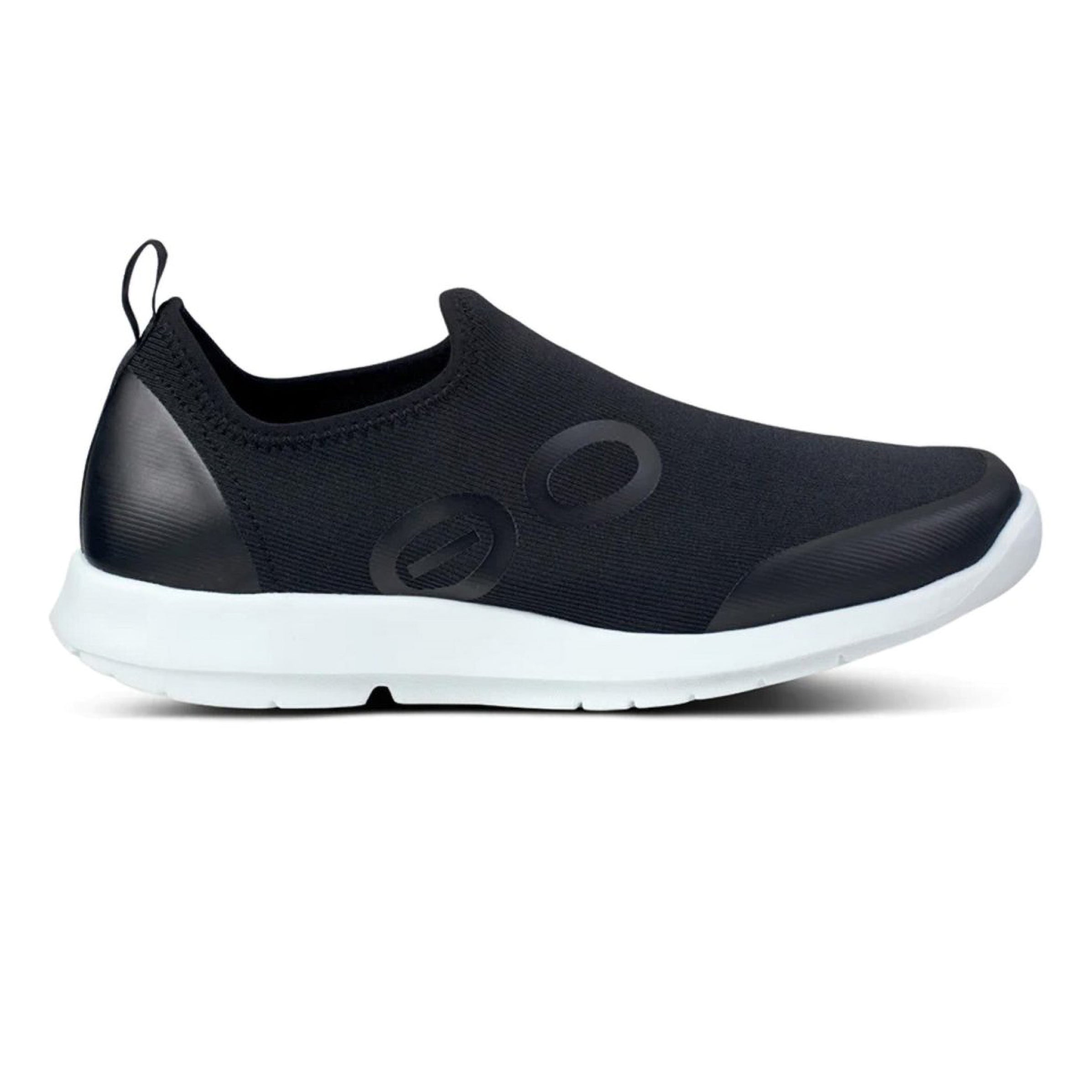OOFOS Women's OOmg Sport Low Black/White — Tip Top Shoes of New York