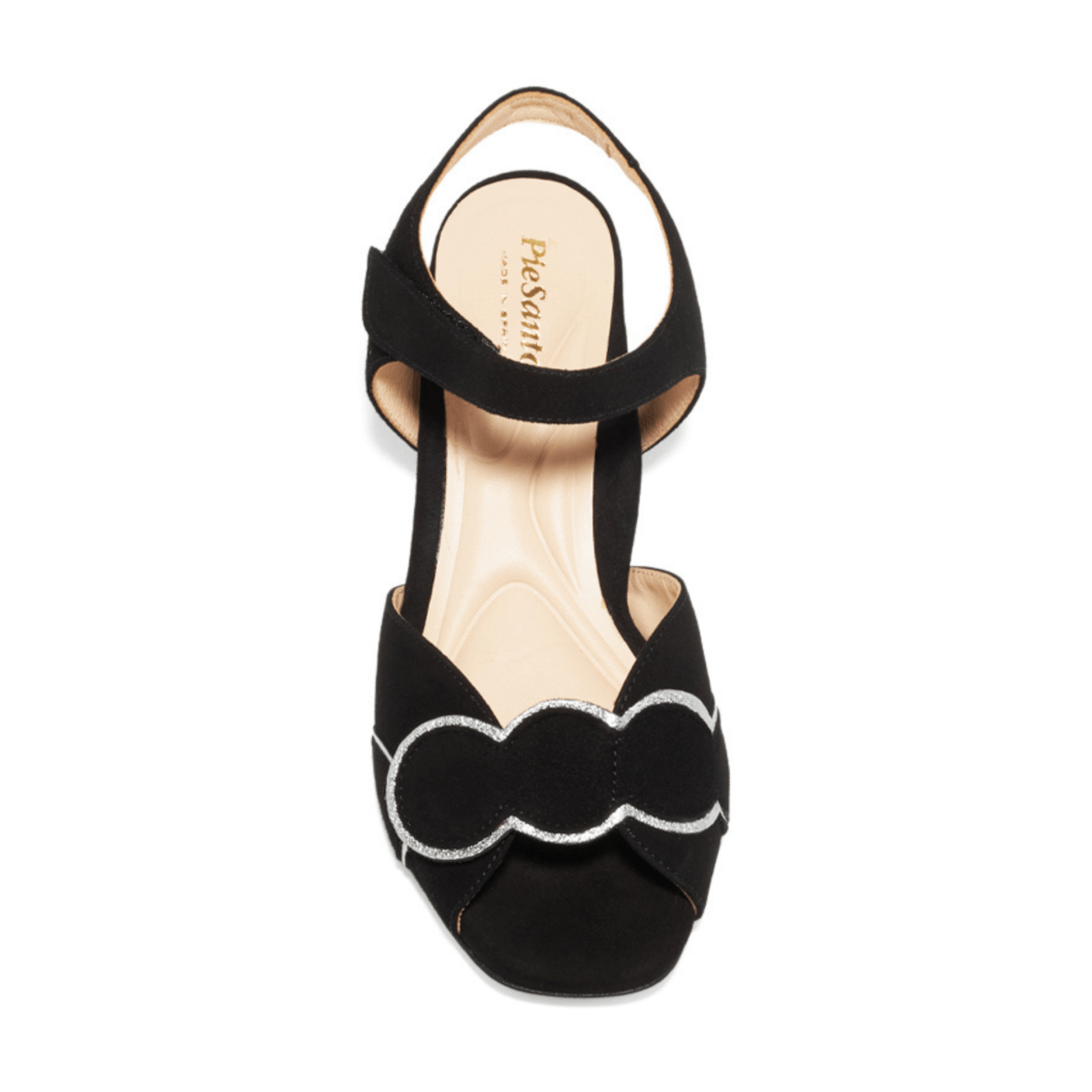 Pie Santo Women's 250021 Black/Pewter Suede - 11008691 - Tip Top Shoes of New York