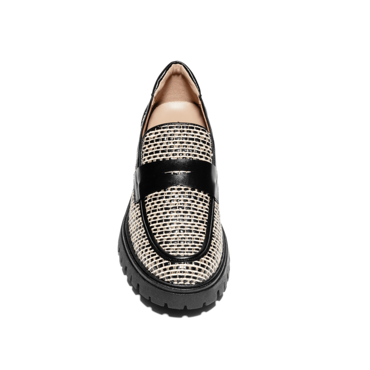 PieSanto Women's 260070 White Raffia/Black Calf Leather - 9031324 - Tip Top Shoes of New York
