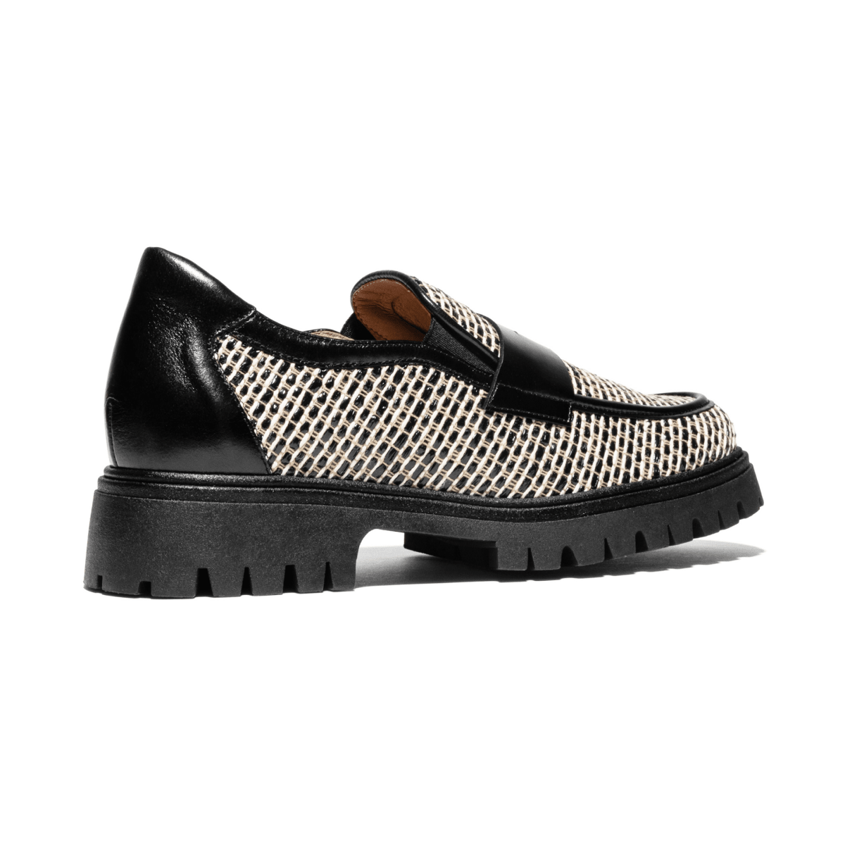 PieSanto Women's 260070 White Raffia/Black Calf Leather - 9031324 - Tip Top Shoes of New York