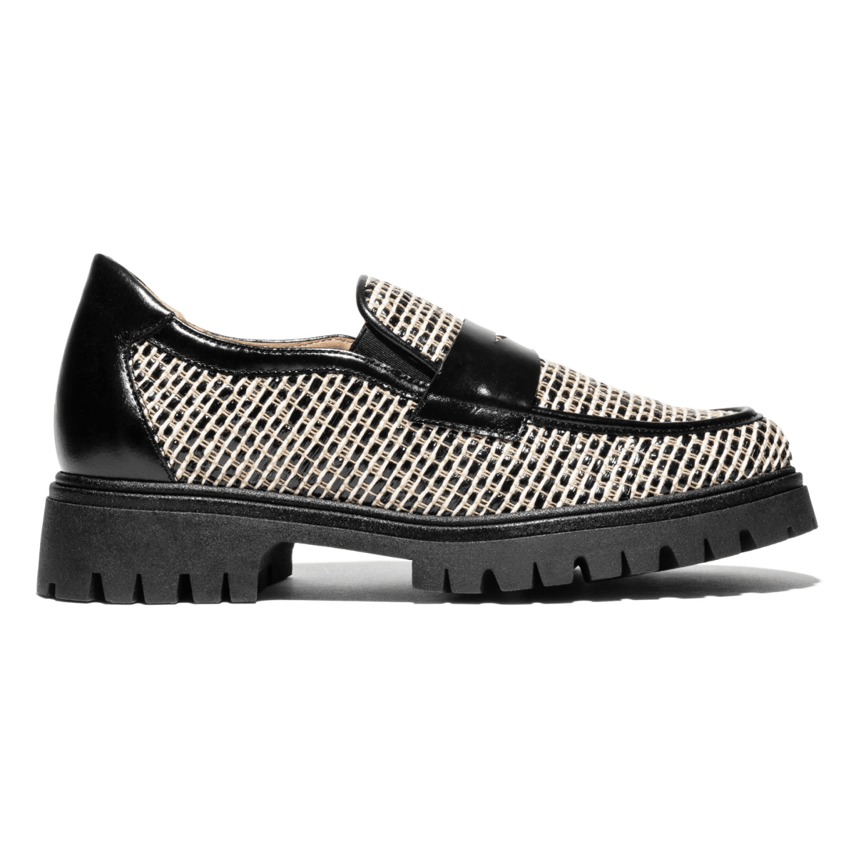 PieSanto Women's 260070 White Raffia/Black Calf Leather - 9031324 - Tip Top Shoes of New York