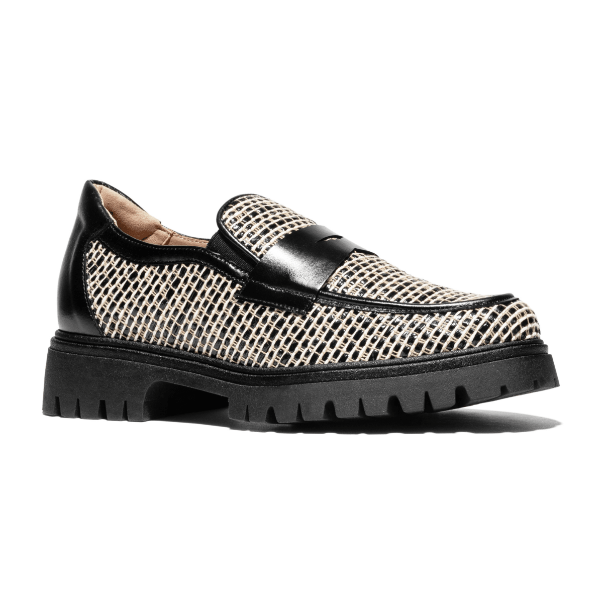 PieSanto Women's 260070 White Raffia/Black Calf Leather - 9031324 - Tip Top Shoes of New York