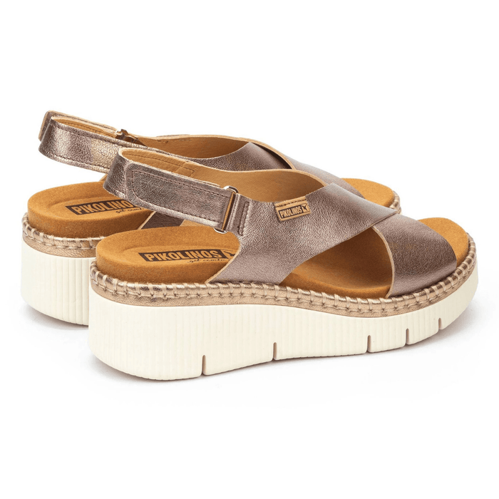 Pikolinos Women's Gomera Stone Metallic Leather - 9021675 - Tip Top Shoes of New York