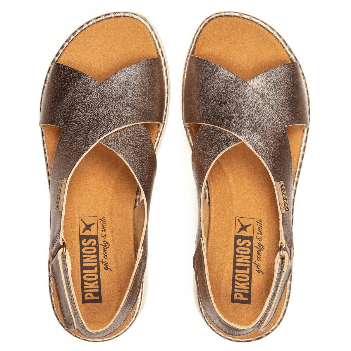 Pikolinos Women's Gomera Stone Metallic Leather - 9021675 - Tip Top Shoes of New York