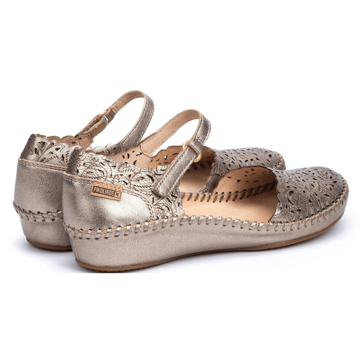 Pikolinos Women's P Vallarta Mary Jane Stone Metallic Leather - 9030547 - Tip Top Shoes of New York