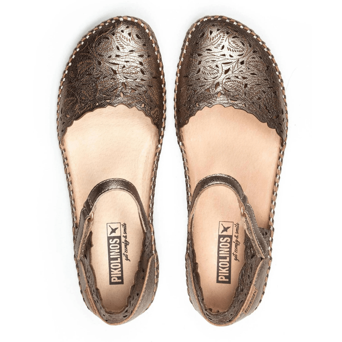 Pikolinos Women's P Vallarta Mary Jane Stone Metallic Leather - 9030547 - Tip Top Shoes of New York