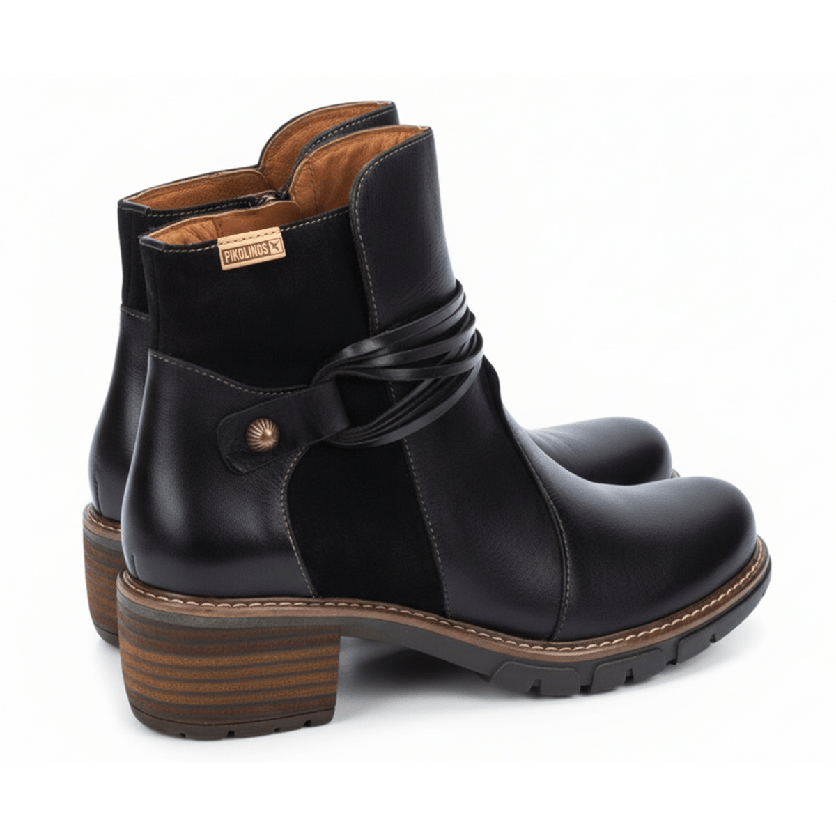 Pikolinos Women's San Sebastian Black Leather - 9017074 - Tip Top Shoes of New York