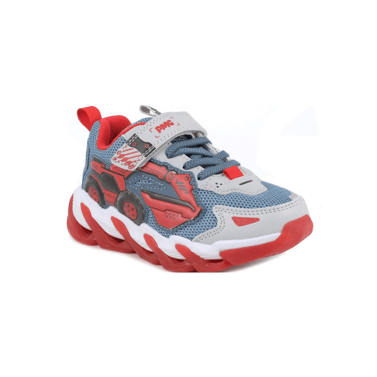 Primigi Boys (Sizes 27 - 32) 1470011 Blue/Grey/Red Light Up - 1107974 - Tip Top Shoes of New York