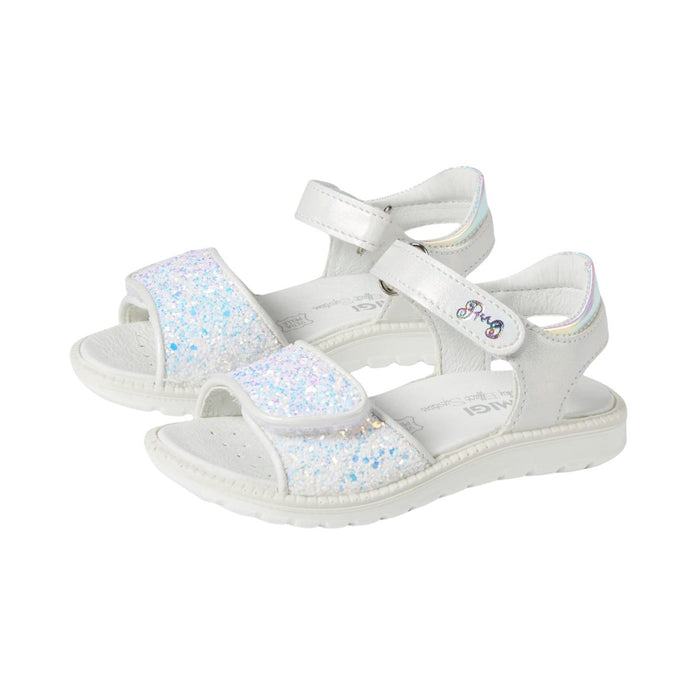 Primigi Girl's (Sizes 26-30) White Glitter Sandal - 1083589 - Tip Top Shoes of New York