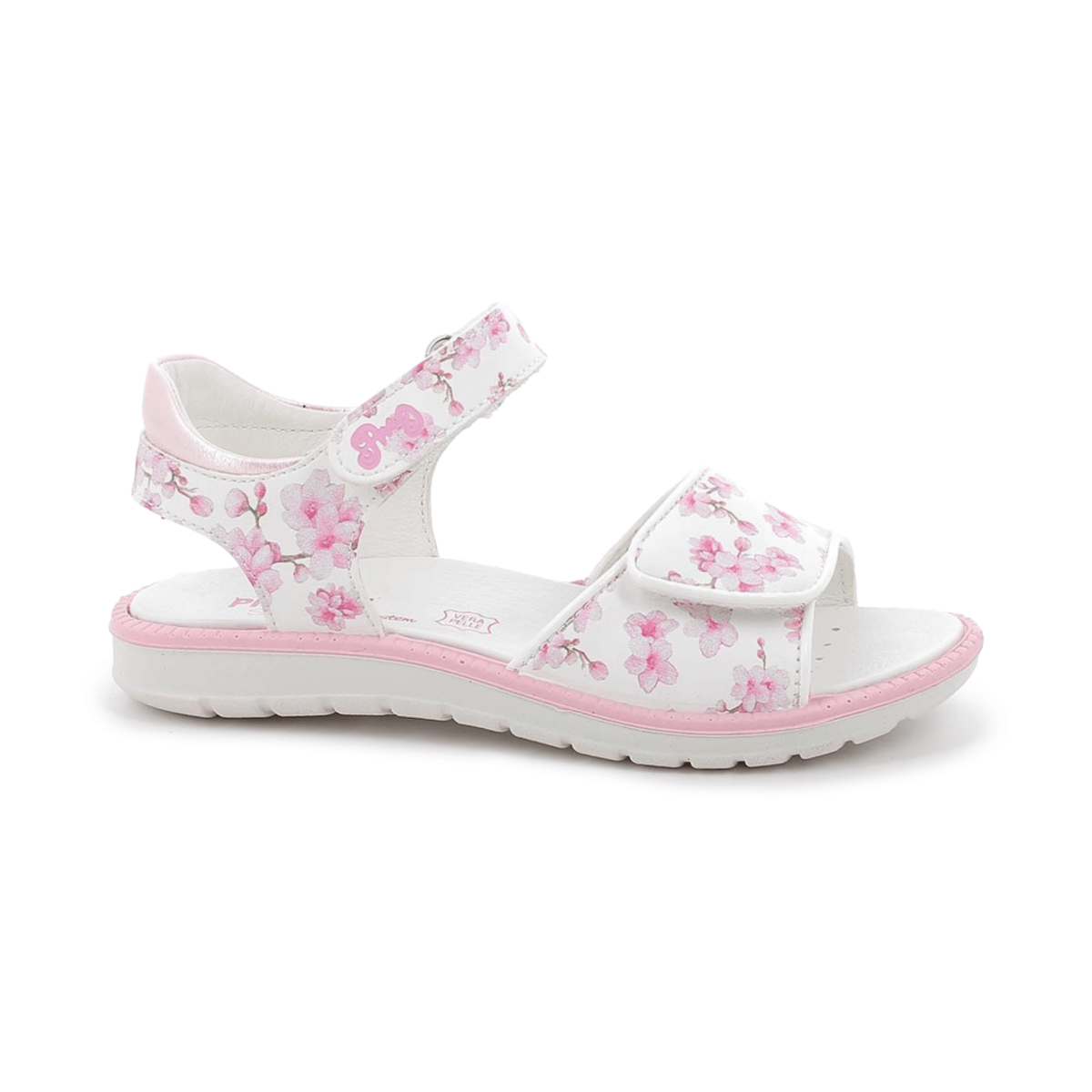 Primigi Girls (Sizes 31 - 34) White/Pink Floral Glitter - 1107841 - Tip Top Shoes of New York