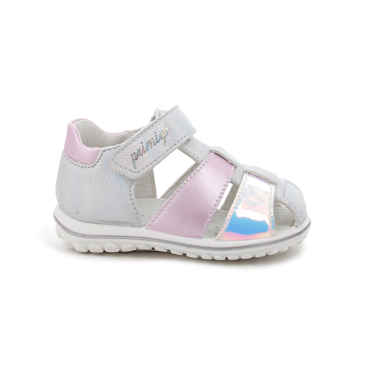 Primigi Toddlers Silver/Pink/White Shimmer Velcro Fisherman - 1107815 - Tip Top Shoes of New York