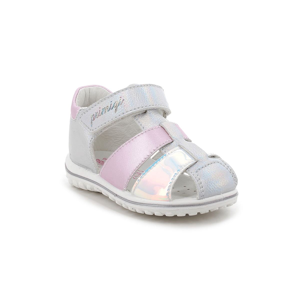 Primigi Toddlers Silver/Pink/White Shimmer Velcro Fisherman - 1107815 - Tip Top Shoes of New York