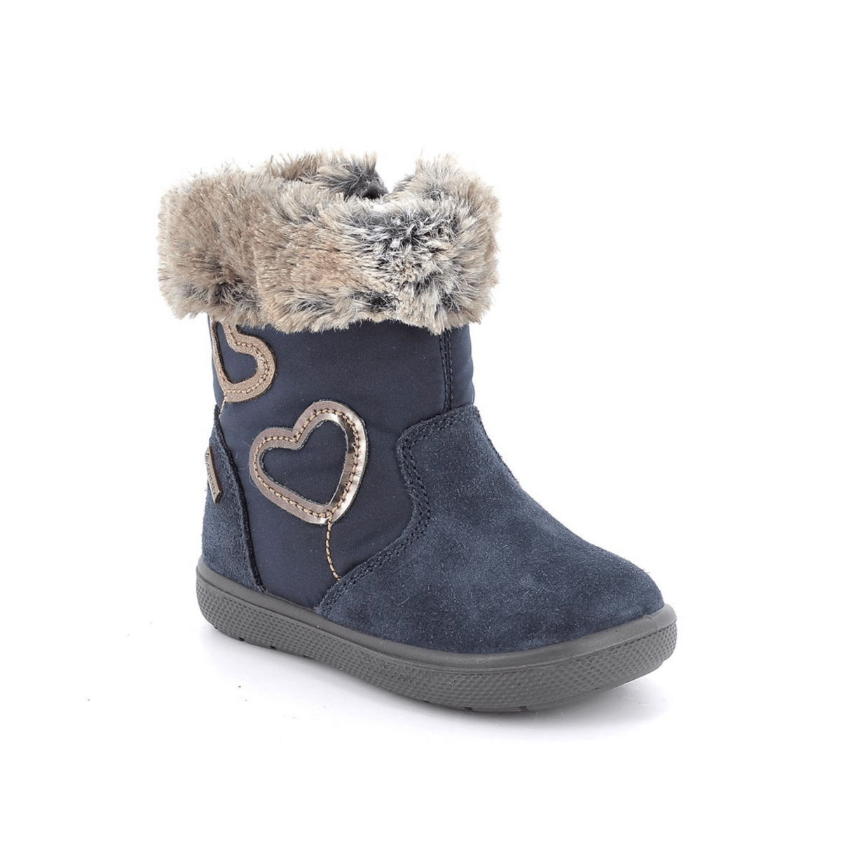 Primigi Toddlers' (Sizes 22 - 27) 8852822 Navy Suede/Pink Hearts Gore - Tex - 1101105 - Tip Top Shoes of New York