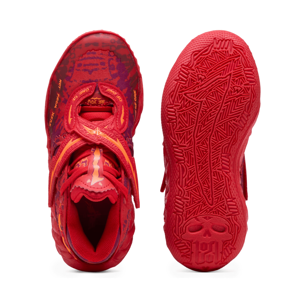 Puma Boys (Sizes 1 - 3) MB.05 Encore Crowd Surf PUMA Red/Magenta Gleam/Fluro Orange Pes - 1099425 - Tip Top Shoes of New York