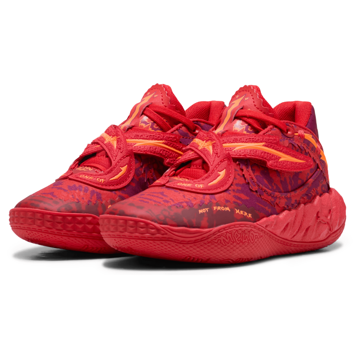 Puma Boys (Sizes 1 - 3) MB.05 Encore Crowd Surf PUMA Red/Magenta Gleam/Fluro Orange Pes - 1099425 - Tip Top Shoes of New York