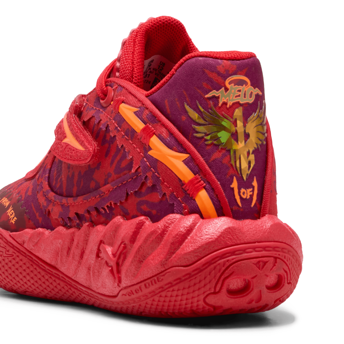 Puma Boys (Sizes 1 - 3) MB.05 Encore Crowd Surf PUMA Red/Magenta Gleam/Fluro Orange Pes - 1099425 - Tip Top Shoes of New York