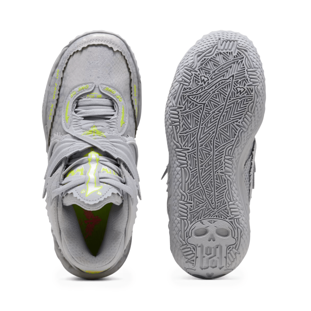 Puma x LaMelo Ball Boys (Grade School) MB.05 Metallic Shine Vibrant Silver/Yellow Alert/Glowing Red - 1099452 - Tip Top Shoes of New York