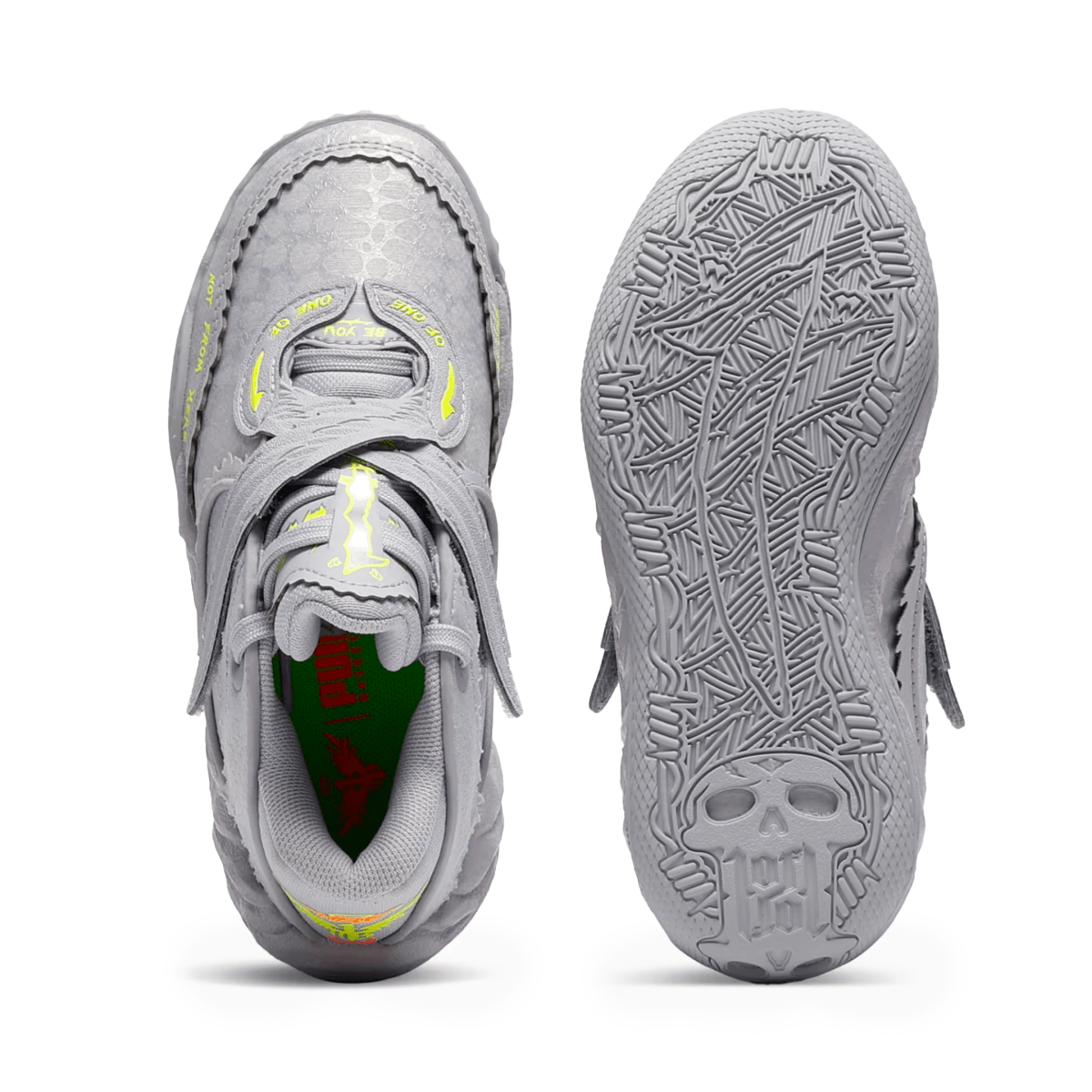 Puma x LaMelo Ball Boys (Preschool) MB.05 Metallic Shine Vibrant Silver/Yellow Alert/Glowing Red - 1099444 - Tip Top Shoes of New York