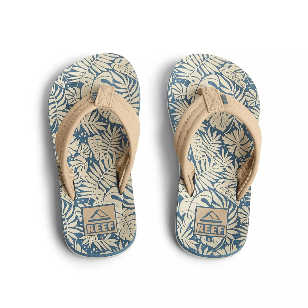 Reef Kid's Ahi Blue/Tan Palm - 1095475 - Tip Top Shoes of New York