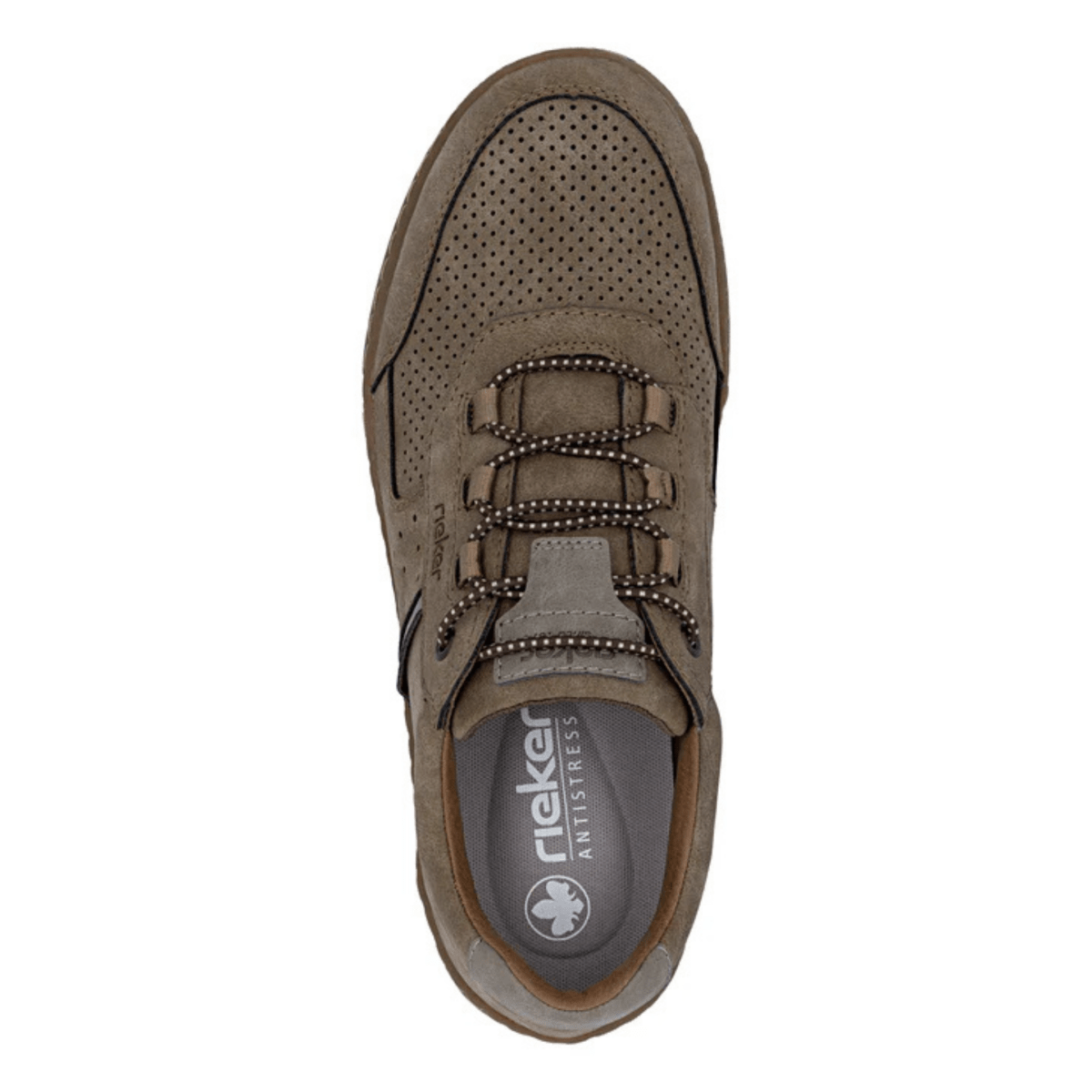 Rieker Men's 08351 - 64 Charcoal Perforated Leather - 9028464 - Tip Top Shoes of New York