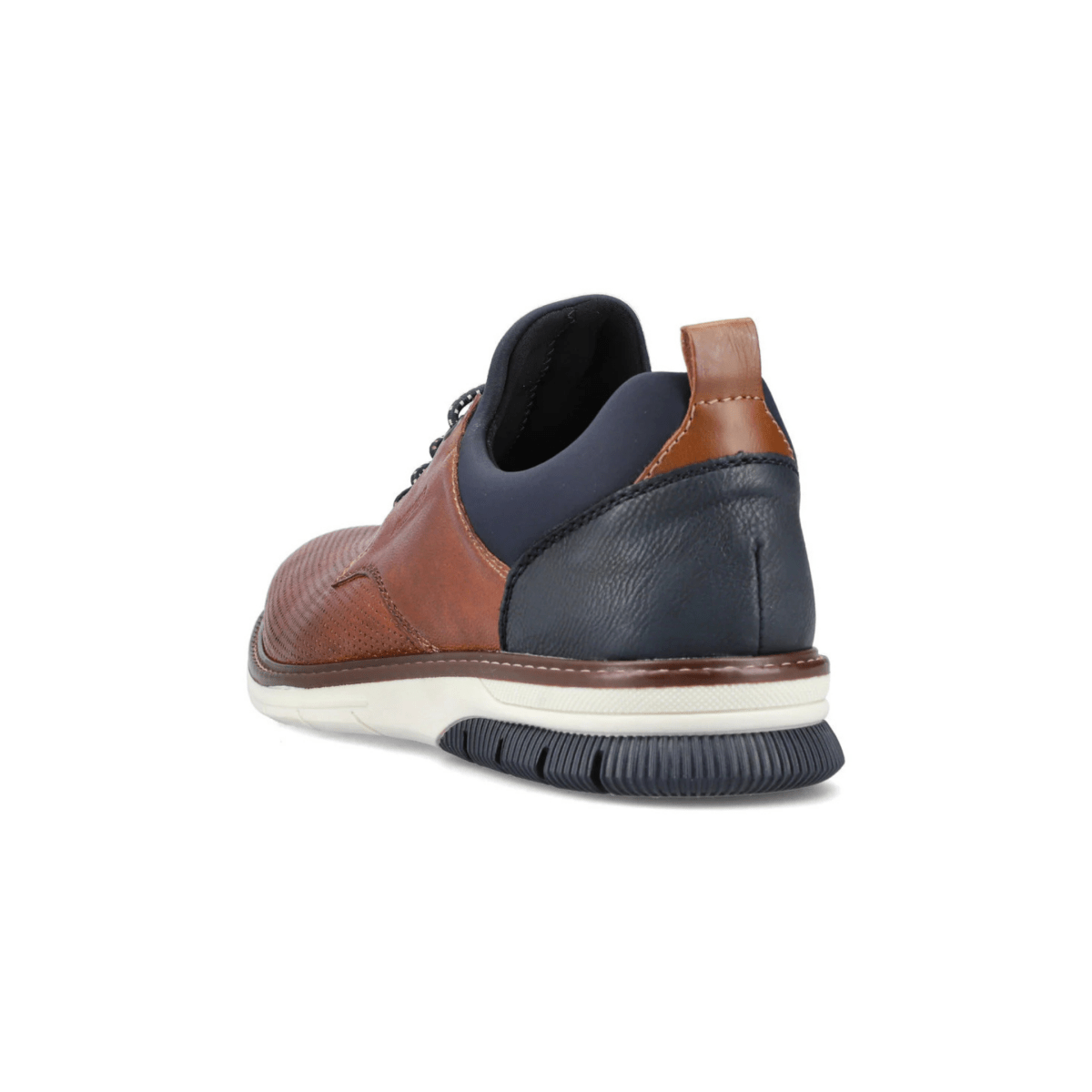 Rieker Men's 14450 - 22 Dustin Nut/Lake/Navy/Amaretto Leather - 9019427 - Tip Top Shoes of New York