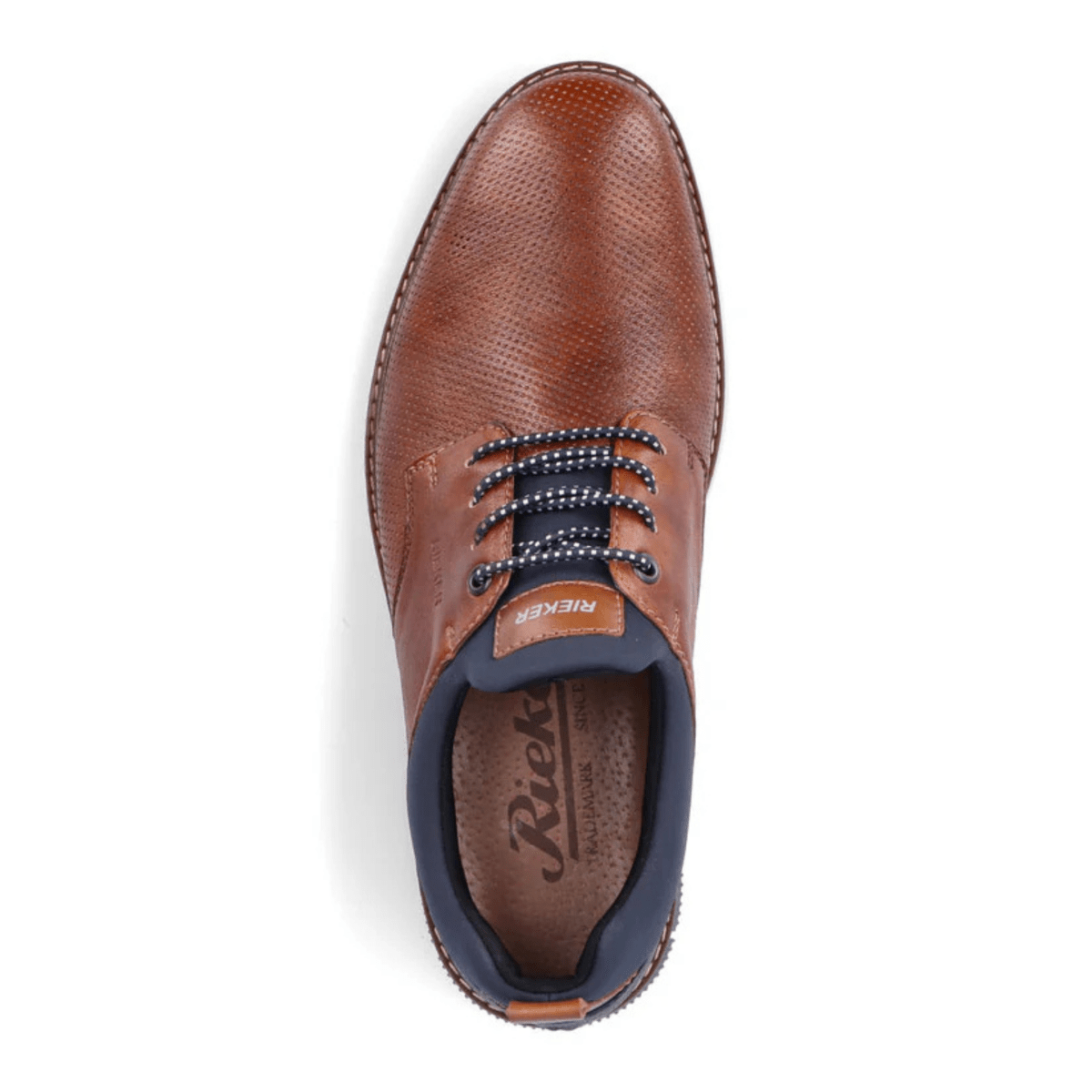 Rieker Men's 14450 - 22 Dustin Nut/Lake/Navy/Amaretto Leather - 9019427 - Tip Top Shoes of New York