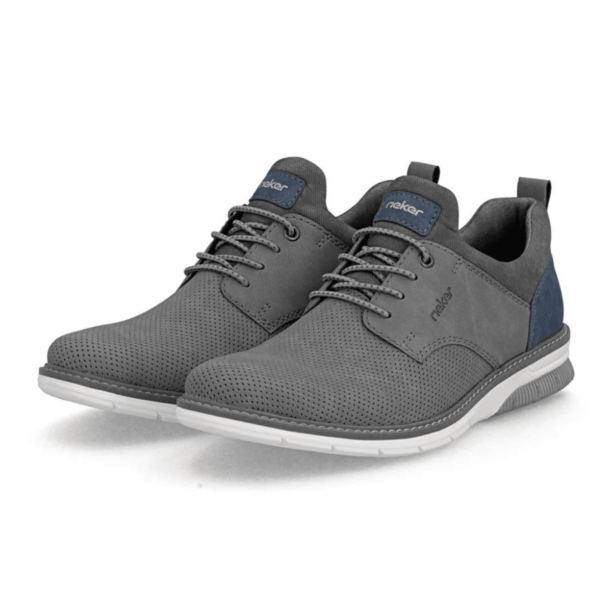 Rieker Men's 14450 - 42 Dustin Ash/Denim/Rauch Perforated - 9028472 - Tip Top Shoes of New York