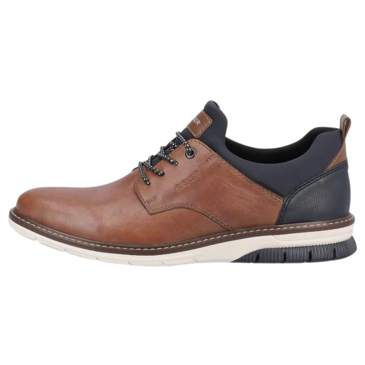 Rieker Men's 14454 - 22 Dustin Cognac/Navy Leather - 9016494 - Tip Top Shoes of New York
