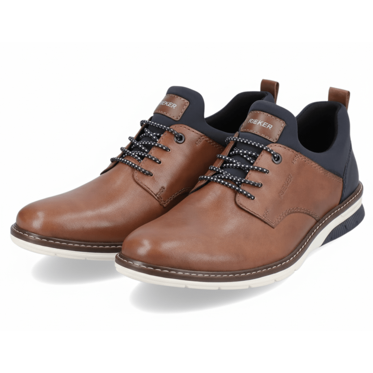 Rieker Men's 14454 - 22 Dustin Cognac/Navy Leather - 9016494 - Tip Top Shoes of New York